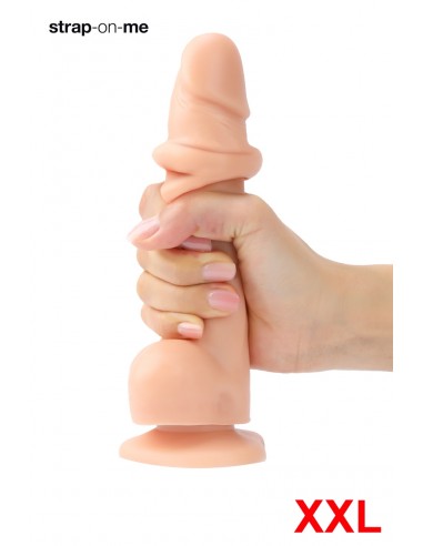 Gleitender Hautdildo mit doppelter Dichte XXL - Strap On Me