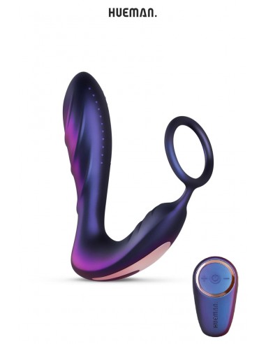 Vibrierender Plug und Cockring Black Hole - Hueman