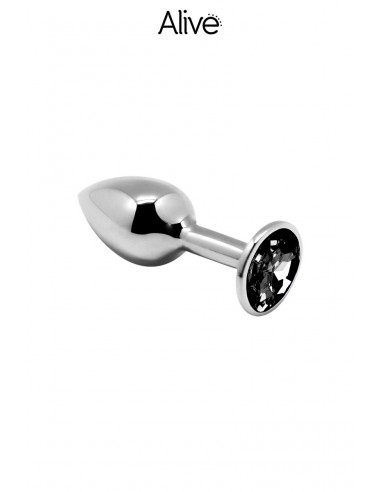 Tapón de metal negro enjoyado M - Alive