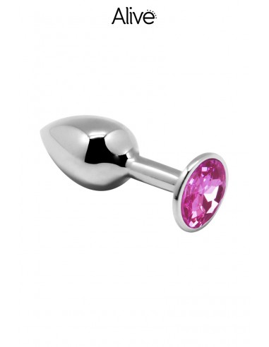 Plug metal bisutería rosa L - Alive