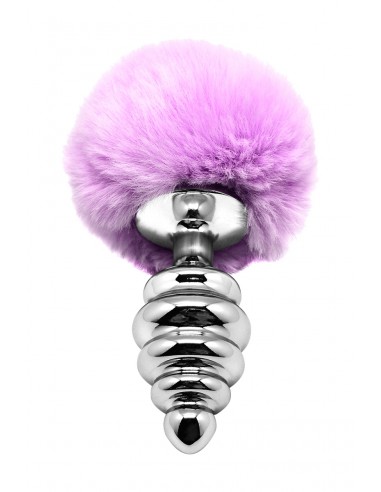 Lila Fluffy Twist L Metallstecker - Alive