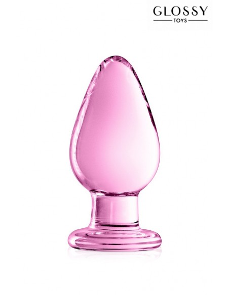 Plug anal de cristal Glossy Toys n° 25 Rosa