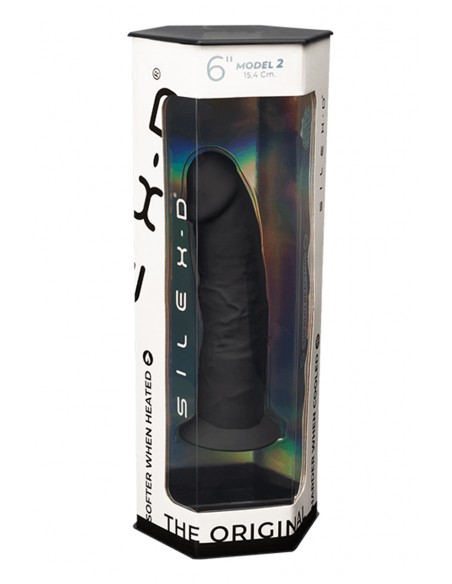 Schwarzer Doppeldildo 15 cm - Modell 2