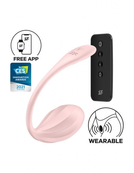 Oeuf vibrant connecté Ribbed Petal rose - Satisfyer