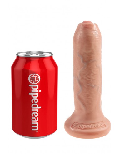 Consolador 17,5 cm con prepucio -...