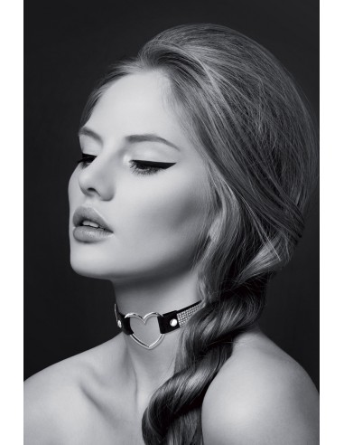 Collier strass et coeur - Bijoux Pour...