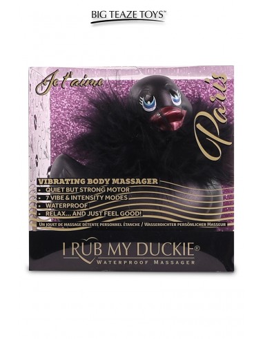 Mini canard vibrant Duckie Paris - noir Mini canard vibrant Duckie Paris - noir