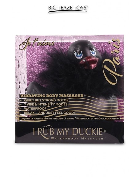 Mini canard vibrant Duckie Paris - noir Mini canard vibrant Duckie Paris - noir