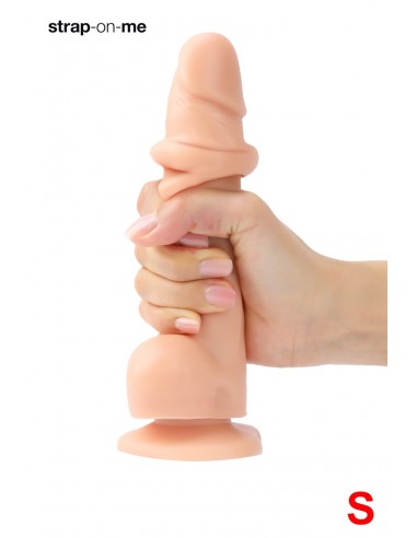 Gleitender Hautdildo mit doppelter Dichte S - Strap On Me