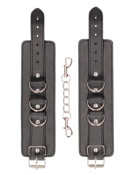 Menottes Premium en cuir noir - Ouch