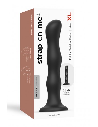 Geisha-Dildo XL Schwarz - Strap-On-Me