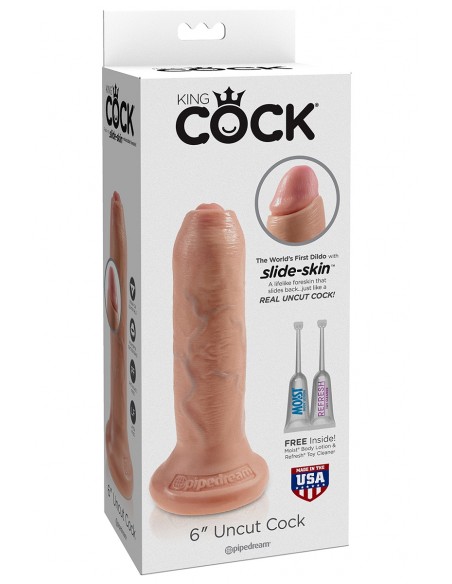Consolador 17,5 cm con prepucio - King Cock