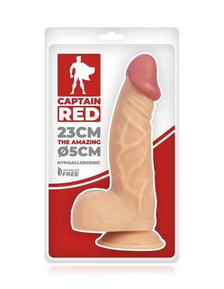 Erstaunlicher Dildo 23 x 5 cm - Captain Red