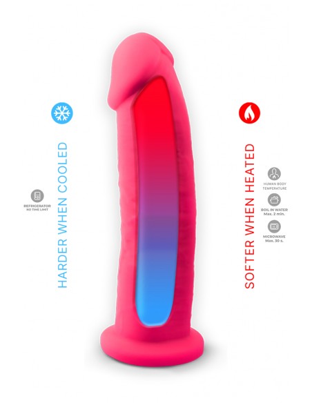 Dildo doble densidad rosa 23 cm - Modelo 2