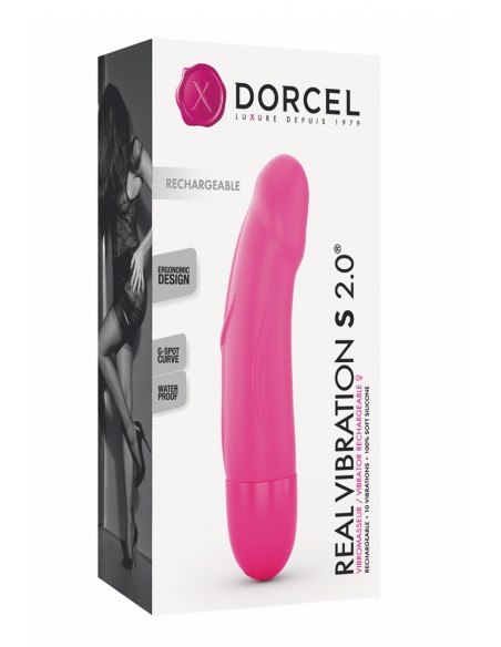 Wiederaufladbarer Vibrator Real Vibration rosa S 2.0 - Dorcel