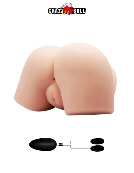 Masturbador vibrador de nalgas redondeadas - Crazy Bull