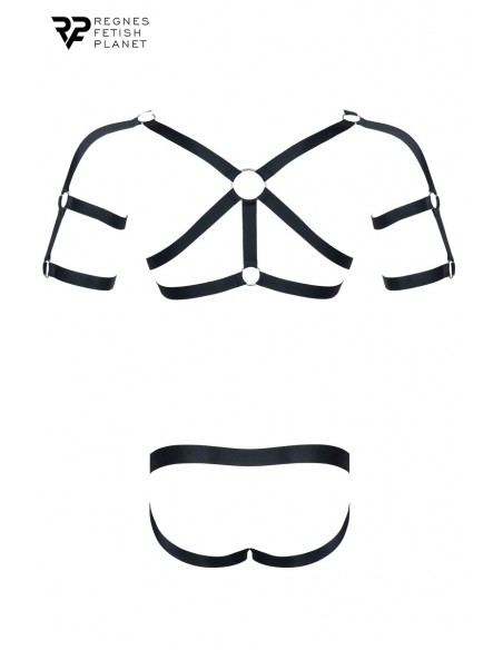 Ensemble harnais et jockstrap ouvert - Regnes
