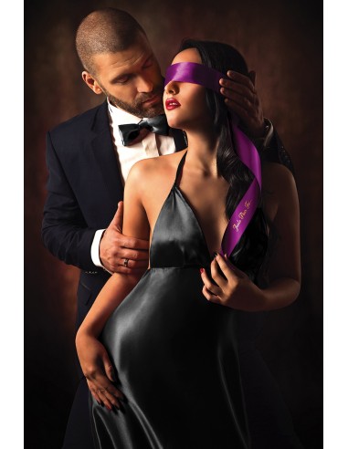 Bandeau BDSM satin pourpre - Sweet...