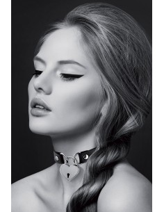 Collier cadenas coeur -...