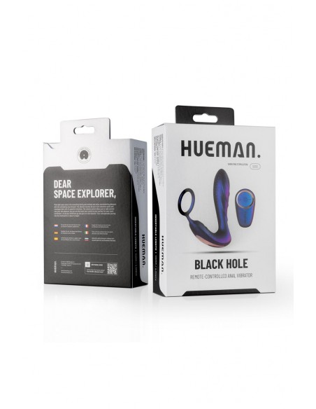 Vibrierender Plug und Cockring Black Hole - Hueman