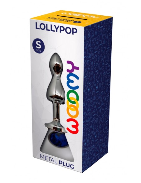 Plug bijou Lollypop bleu S - Wooomy