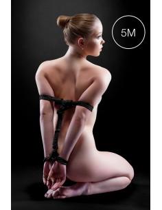 Corde de bondage Japonais 5m noire - Ouch 2