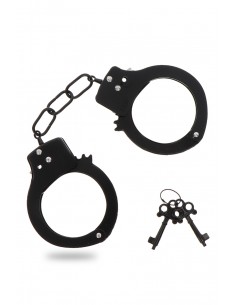 Menottes métal noires - Toy...