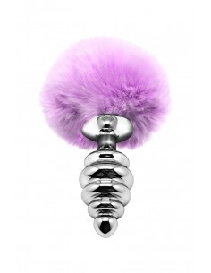 Plug métal Fluffy Twist M mauve - Alive