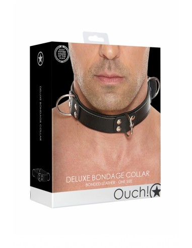 Collier Bondage Deluxe noir - Ouch!