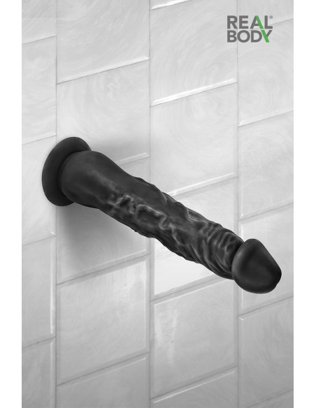 Realistischer Dildo 21 cm schwarz - Real Justin