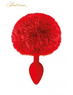 Kaninchenschwanzplug - rot