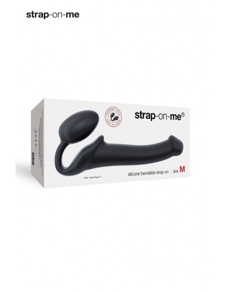 M schwarzer Umschnalldildo