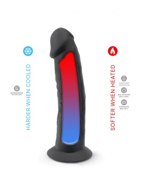 Schwarzer Doppeldildo 15 cm - Modell 2