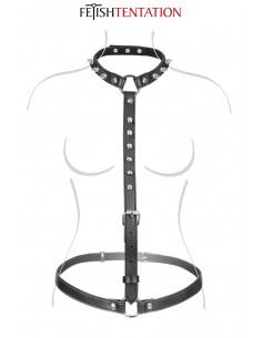 Harnais buste à pointes - Fetish Tentation