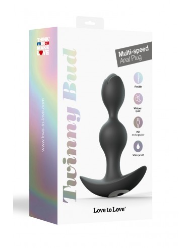 Twinny Bud plug anal vibrador negro