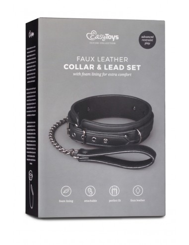 Collier fétichiste et laisse - Easytoys Fetish Collection