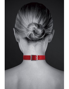 Collier Fetish rouge avec anneau - Bijoux Pour Toi 2