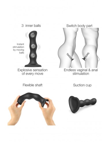 Geisha-Dildo XL Schwarz - Strap-On-Me