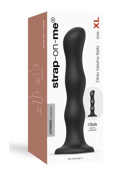 Geisha-Dildo XL Schwarz - Strap-On-Me