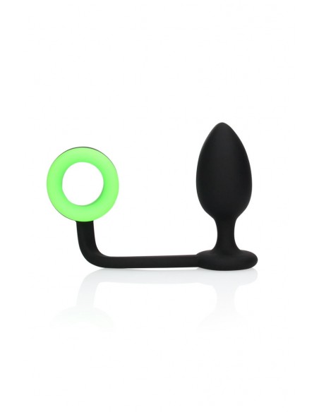 Plug con anillo de pene fosforescente - Ouch