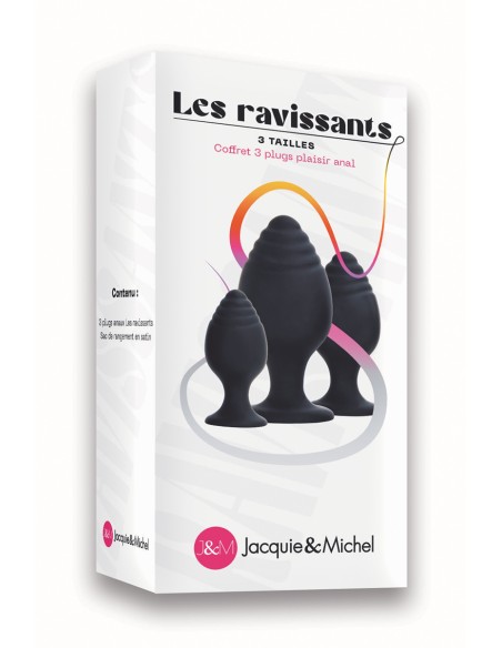 Caja de 3 plugs anales Les ravissants - Jacquie et Michel