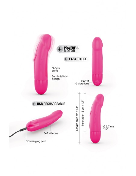 Vibrador recargable Real Vibration rosa S 2.0 - Dorcel