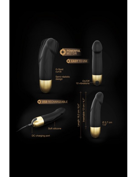 Vibrador recargable Real Vibration gold S 2.0 - Dorcel