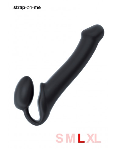 L schwarzer Umschnalldildo