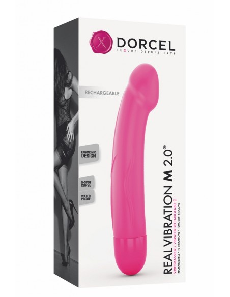 Vibrador recargable Real Vibration rosa M 2.0 - Dorcel