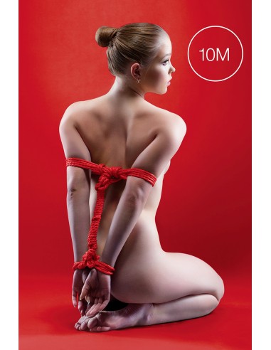 Corde de bondage Japonais 10m rouge -...