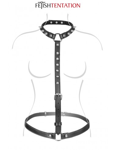 Harnais buste à pointes - Fetish...