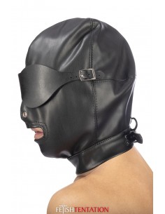 Cagoule simili cuir avec bandeau amovible - Fetish Tentation 2
