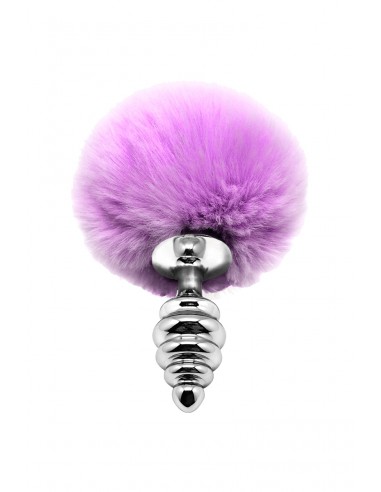 Lila Fluffy Twist S Metallstecker -...