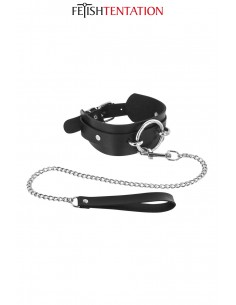 Collier avec anneau & laisse - Fetish Tentation